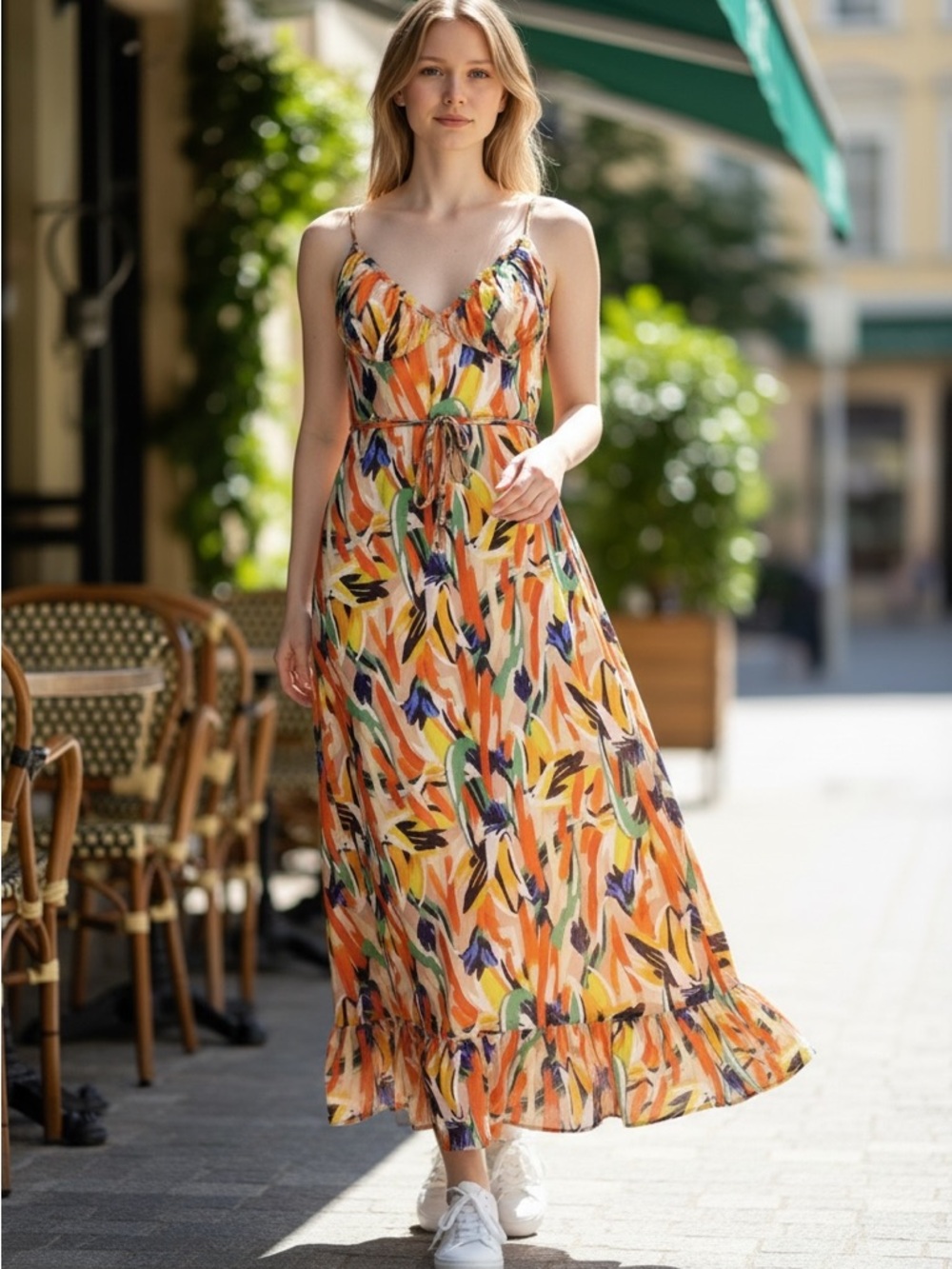NWT Commense Multi-Color Print Cami Midi Dress – XS (Sold Out)